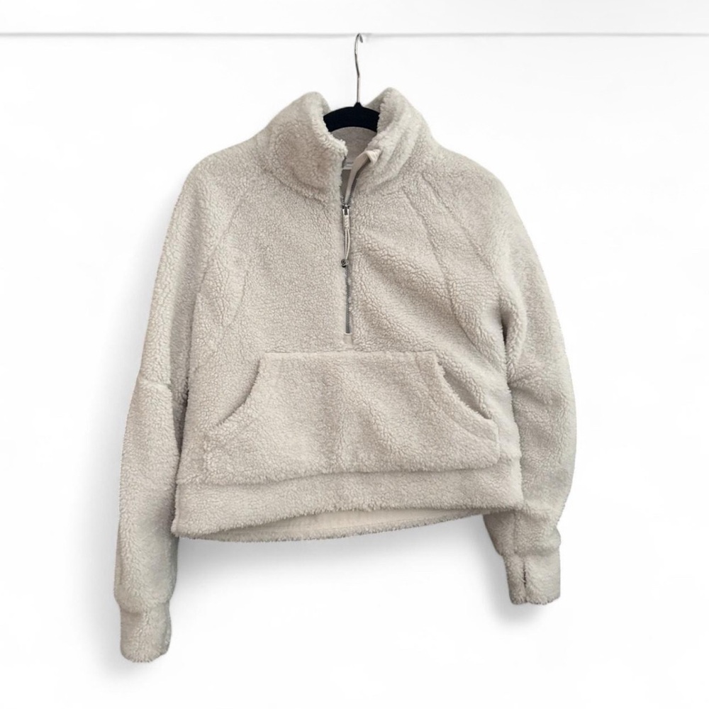 Lululemon Cream Scuba Jacket High Collar Half-Zip